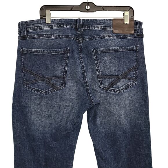 TK Axel Slim Boot Newcastle Men's Jeans Med Wash Distressed 36 X 32 - Picture 3 of 8